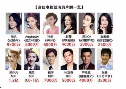 娱乐明星的片酬